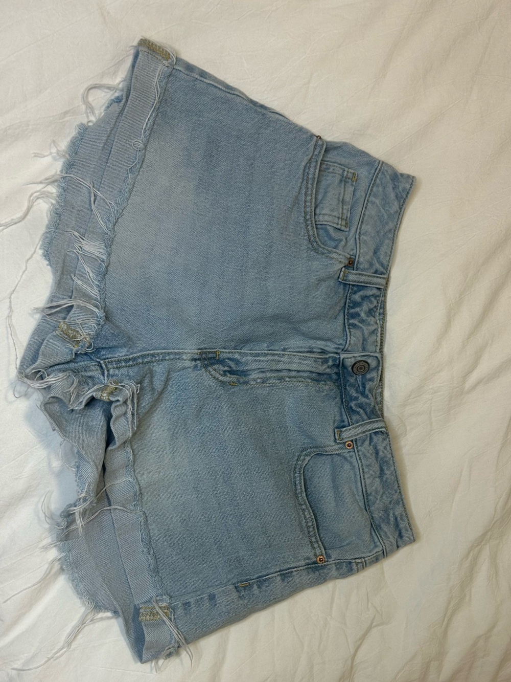 PacSun Light Blue Distressed Denim Cutoff Shorts